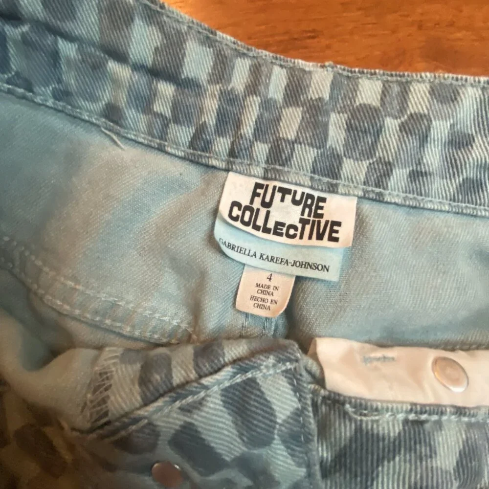 Retro Jeans size 4 boho Future Collective unique high rise - Picture 3 of 4